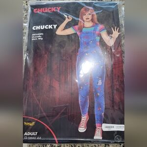 Girls Chucky Costume, Adult Small (4-6)